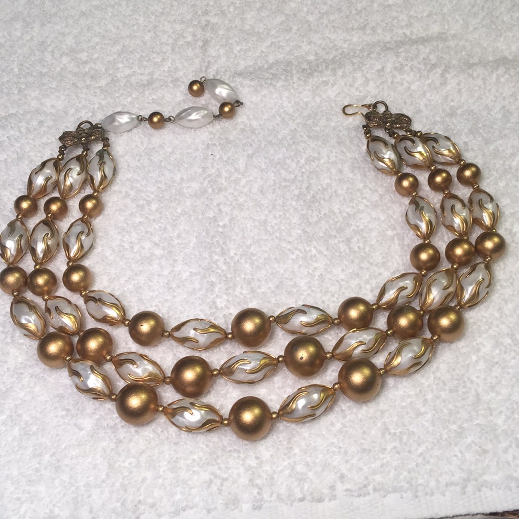 Vintage Deauville Faux Pearl Necklace